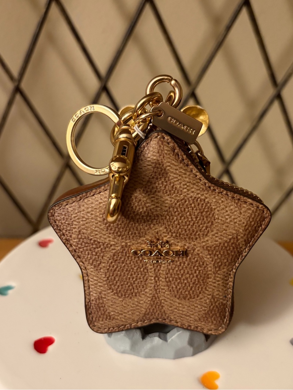 Coach “Star” Bag Charm/Coin Case Nwt